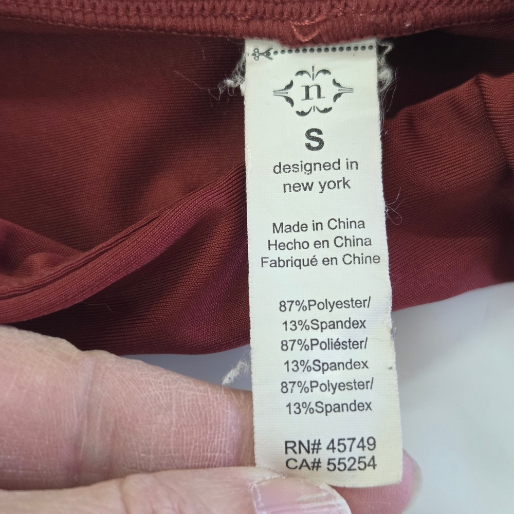 Nanette Lepore Colorblock Legging Small Maroon Pink Orange Play Ultra Activewear - Picture 5 of 10